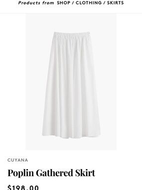 Poplin Gathered Skirt